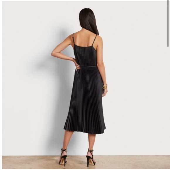Sam Edelman Black Midi Pleated Dress - Picture 5 of 13